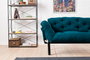 Atelier Del Sofa Sofá-Cama de 2 Plazas Nitta - Azul Petróleo